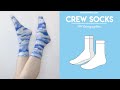 || How To Make Crew Socks with Downloadable Sewing Pattern | Beginner Friendly