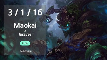 Maokai Jungle vs Graves - EUW Master Patch 13.23