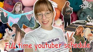 My Daily Routine as a Full Time Crochet Youtuber | PassioKnit Vlog