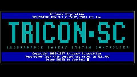 Getting Firmware Version from Triconex® - TRISTATION   MSW ®