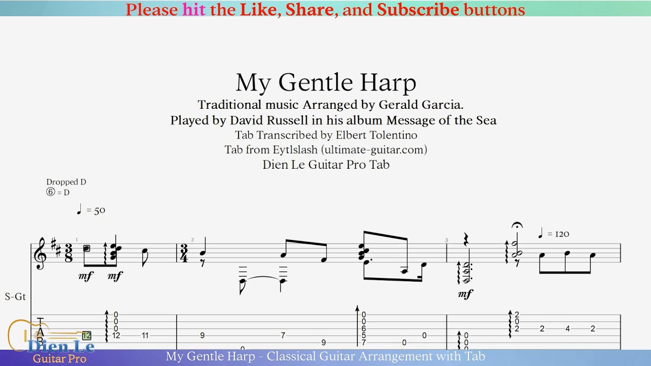 My Gentle Harp - Classical Guitar Arrangement with Tab