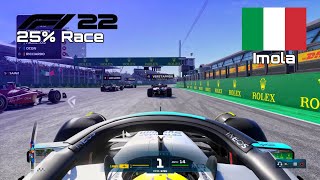 F1 2022 GAME | 25% Race Imola - Lewis Hamilton | PS4 Gameplay screenshot 3
