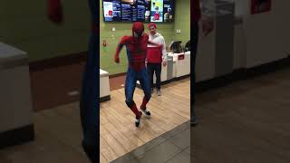 Spider-Man Dances In McDonald’s @ghetto.spider