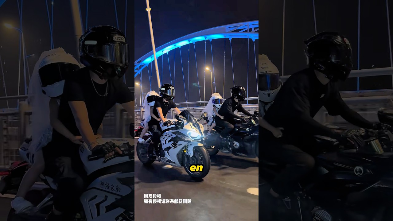 Las chicas se convirtieron en motociclistas#shorts