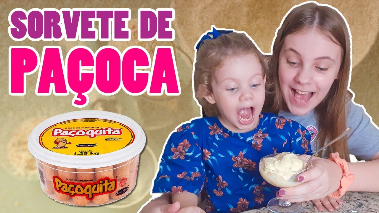 Como Fazer SORVETE DE PAÇOCA Caseiro!🍦😋 Sobremesa Muito Fácil e Deliciosa! Só 3 Ingredientes!