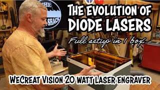 The evolution of diode lasers- WeCreat Vision 20 watt laser engraver