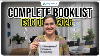 ESIC DD Booklist | ESIC DD Course | UPSC ESIC | ESIC Deputy Director | Anuj Jindal