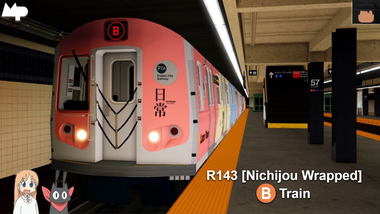PTA Subway: 78th St. - Waterside Blvd bound R143 [Nichijou Wrapped] (B ...