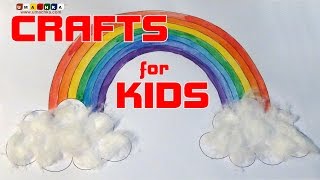 Creative classes for children &quot;Crafts from scrap materials&quot; Rainbow in the clouds.