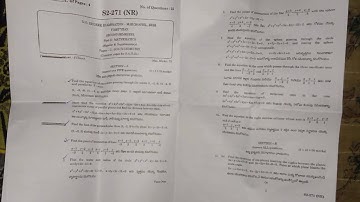 Mathematics| First year second semester| SK university 2020 question paper