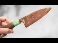 Restoring very rusty japanese kitchen knife