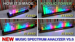 28 Band Spectrum Analyzer Part.5 | Acrylic Tower | HOW IT'S MADE