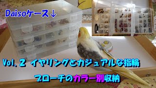Vol.2【収納術】アクセサリー・イヤリングとカジュアルな指輪・ブローチのカラー別収納　【momomama手づくりLife】