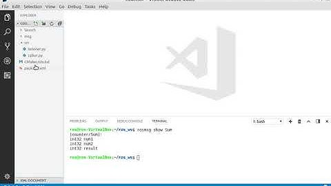 ros tutorial 5.  Ros custom messages
