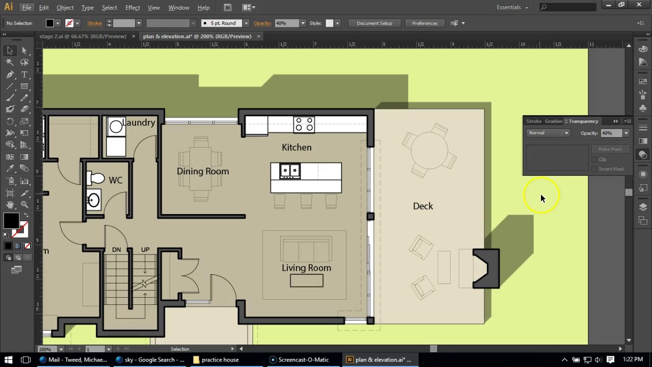 Shadows on Plan in Illustrator YouTube