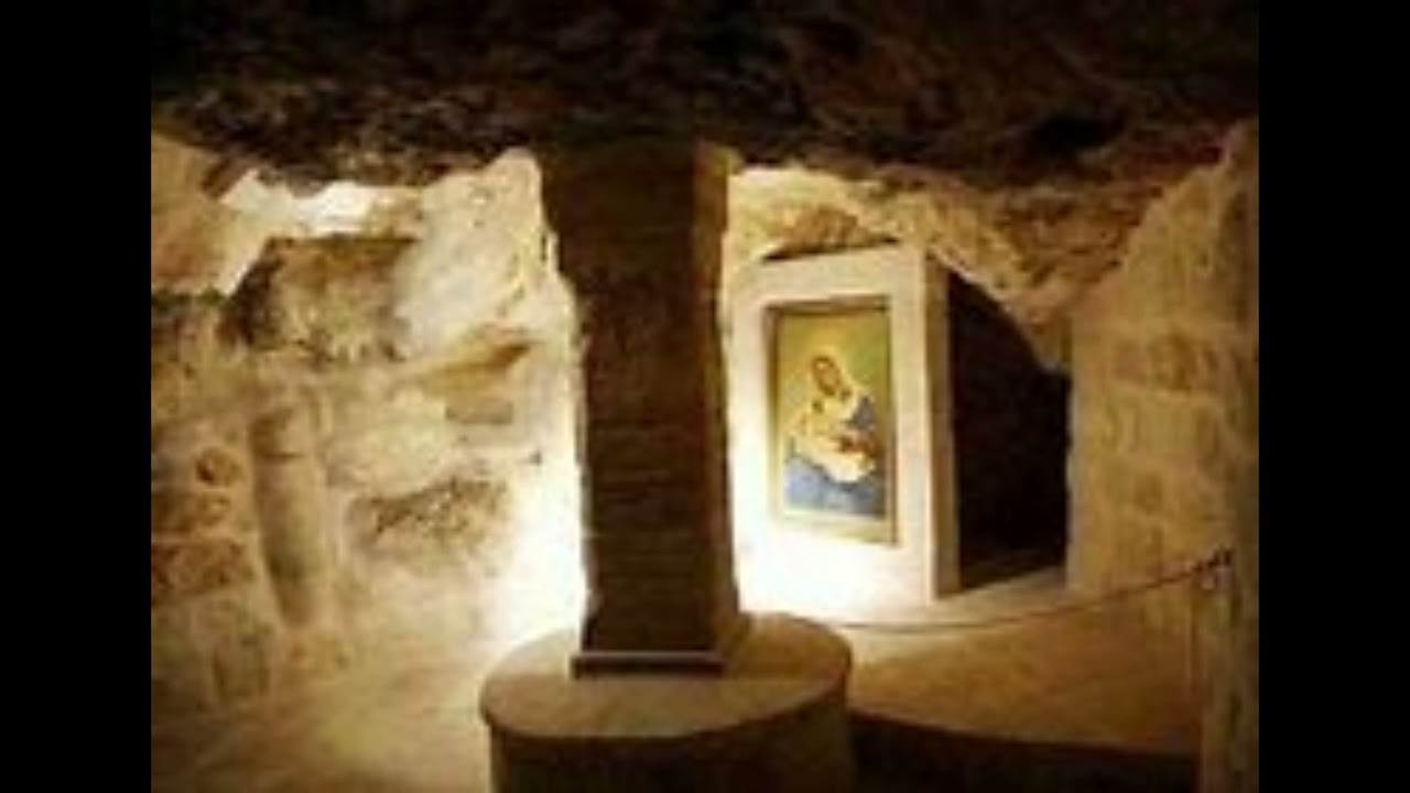 Plaque De Verre Positive Grotte Du Lait Bethléem - Photo Ancienne 8,5x10 Cm