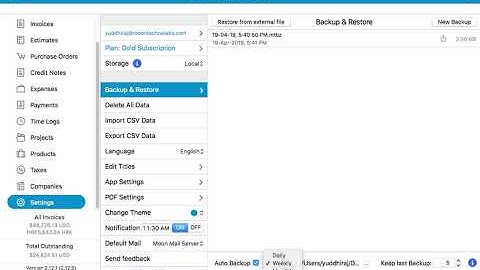 How To Create a Backup of Application Data & Setup Auto Backup