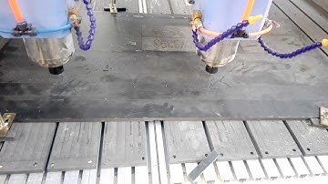 2030 Double heads stone engraving cnc router working video
