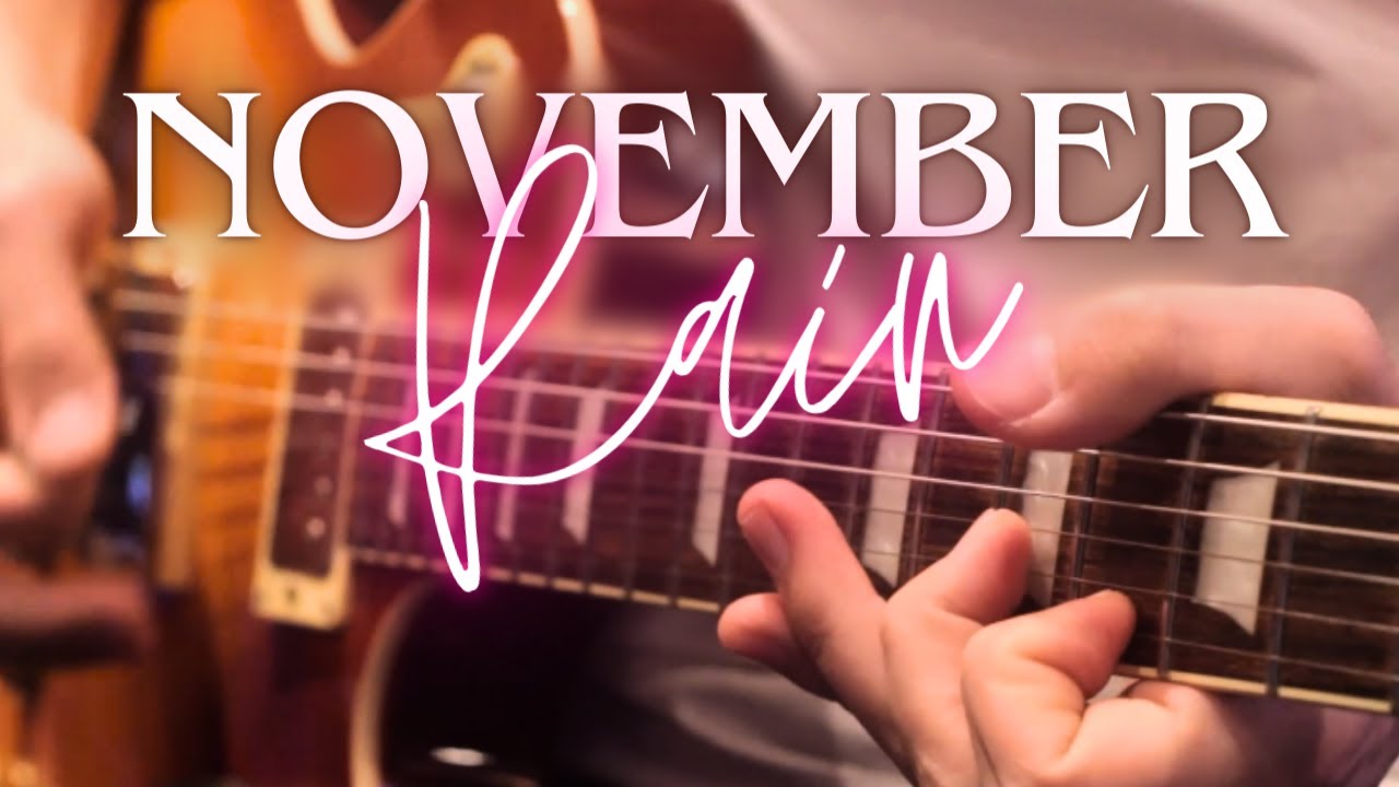 Guns N Roses November Rain Guitar Solo Cover + Outro YouTube