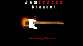 Guitar backing Track : Fast Country Blues in A chords