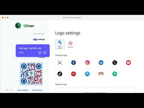 QRoar: QR code generator with logo video preview 2