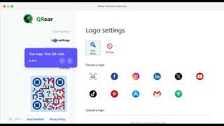 QRoar: Instant QR code generator with logo (Voiceover)