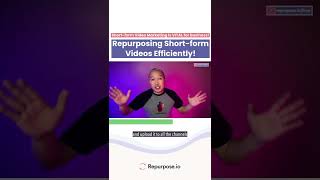 Repurposing Short-form Videos Efficiently! 💡 #contentcreator  #contentmarketing