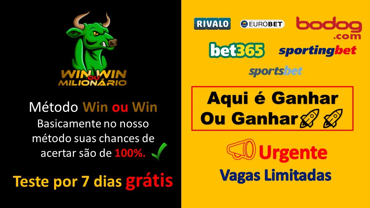 Método Win Milionário - Win Ou Win - Apostas Esportivas Bet365 - Win Milionário - Bet 365 - Sportbet