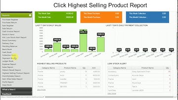 Optical Retail Shop Inventory Management Software - Highest Selling Product Report