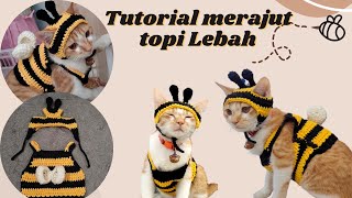 How to make a honey bee cat hat | How to crochet a honey bee cat hat
