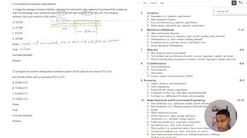 FE Review - Surveying - Earthwork and volume computations