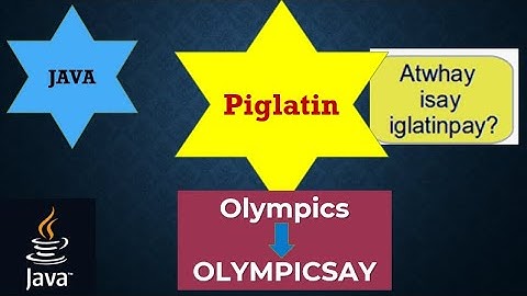 Piglatin word in JAVA ||STRING HANDLING