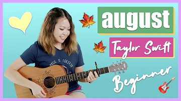 august Guitar Lesson Tutorial - Taylor Swift [Chords|Strumming|Full Cover] EASY beginner folklore