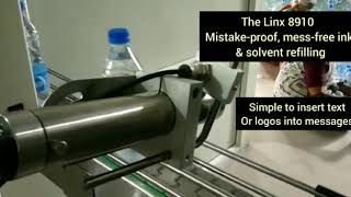 Linx 8910 Coding on Pet Bottles