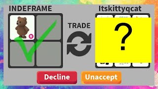 i traded my BROWN BEAR for this...WFL ??? adopt me roblox