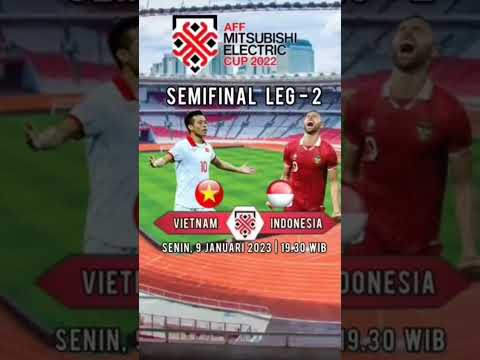 Laga Leg-2 | Semifinal, Indonesia vs Vietnam, Piala AFF, Senin, 9 Januari 2023 #shorts