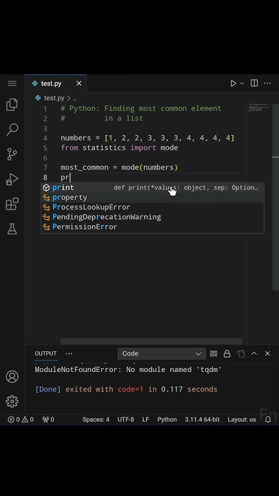 Python: Find Mode using statistics - YouTube