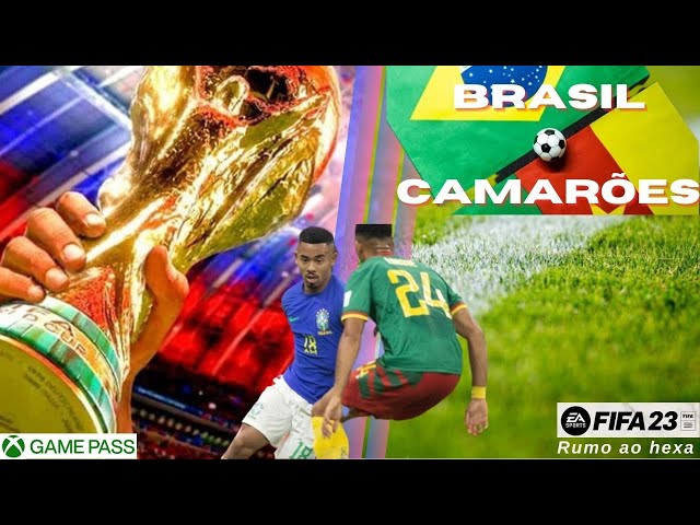 FIFA 23 NO XBOX ONE, GAME PASS - Inicio de game play da Copa do Mundo 2022.  Brasil X Servia 