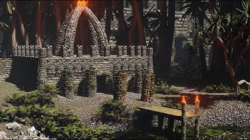 Blender Eevee Render - Jungle Temple Scene