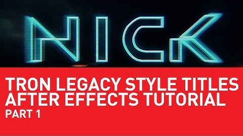 Tron legacy Style titles in After Effects tutorial [part 01]