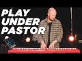 Worship piano  play under pastor during prayer