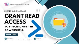Create SMB Share and Grant Read Access to Specific User in PowerShell