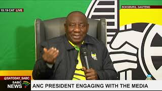 ANC President engaging with the media