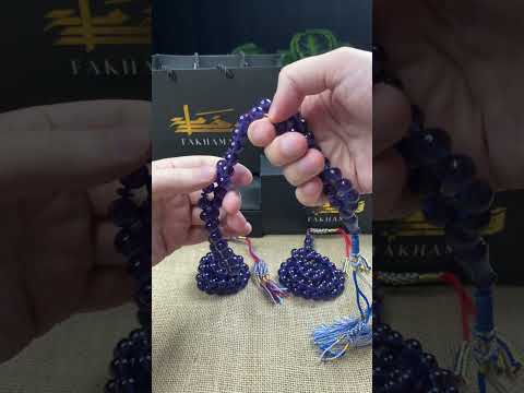 سبحة فاتوران ازرق داكن 51 خرزة