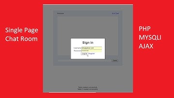 Single Page Chat Room With Login ( PHP MYSQLI and AJAX)