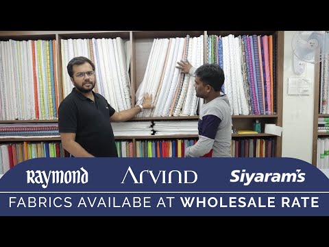 Raymond, Arvind and Siyaram suits material at wholesale rate | M.R. Saree Emporium | Textile