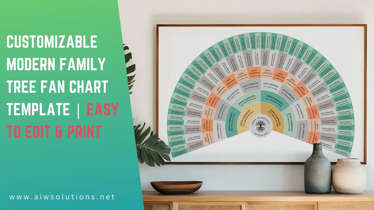 Family tree fan chart 3 - YouTube