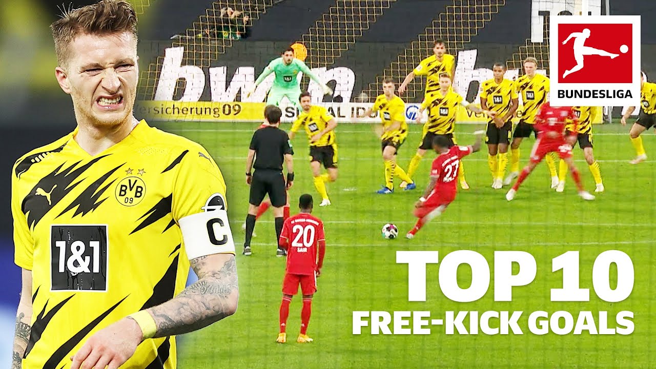 Top 10 Free Kick Goals In 21 Youtube