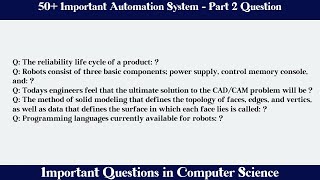 Famous MCQ Questions Automation System - Part 2 with Answers Wealth