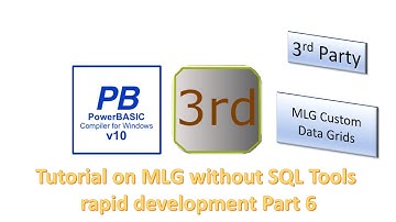 PowerBasic Windows compiler, Rapid Prototype Development with MLG and no sql part 6